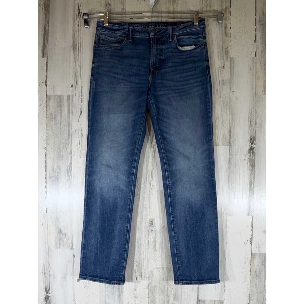American Eagle Mens Airflex Slim Straight Leg‎ Jeans 33x32 (fits 32x30.5) Fading